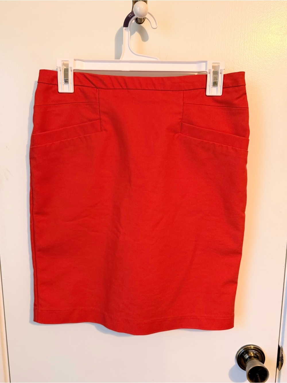 H&M Red Tailored Pencil Skirt